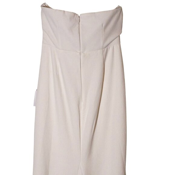 NEW Lulus To Be Yours Ivory Strapless Pleated Mermaid Maxi Dress Size M - Picture 8 of 16